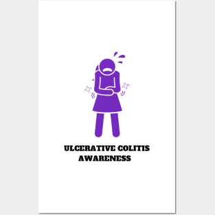 Ulcerative Colitis Silhouettes Woman Posters and Art